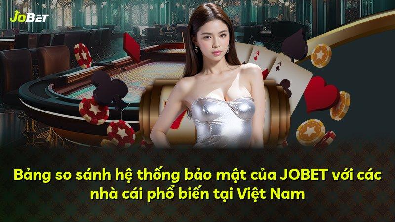 Bảng so sánh hệ thống bảo mật của JOBET với các nhà cái phổ biến tại Việt Nam